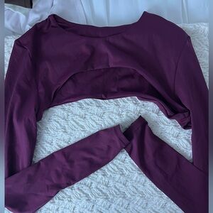 Purple Long Sleeve Cover up